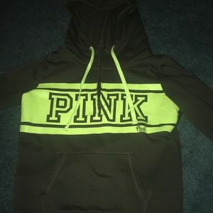 Army/ neon green pink quarter zip
